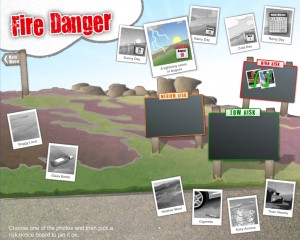 Fire Danger Game Screen